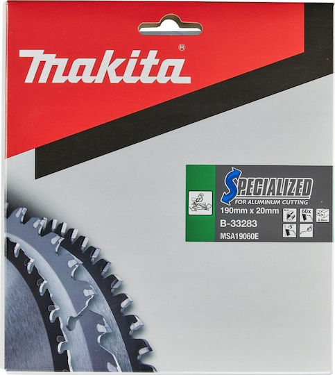 Makita Circular Δίσκος Κοπής Ξύλου με 60 Δόντια 190mm
