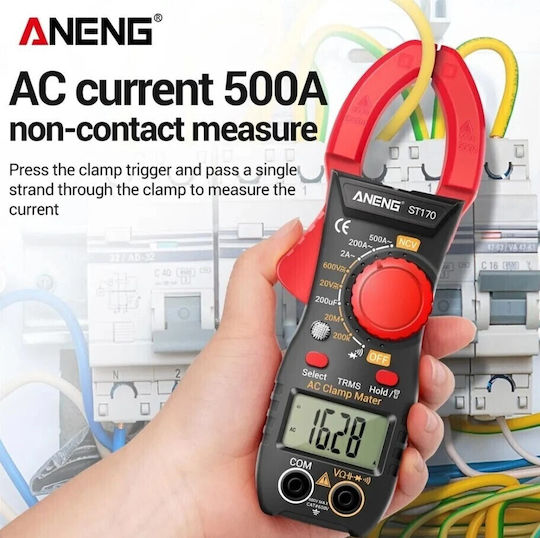 Aneng Digital Clamp Meter 500A AC ST170-RED True RMS