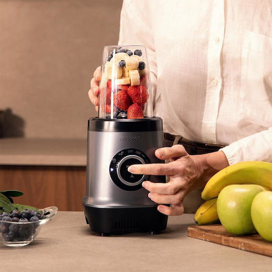 Cecotec Nutriblender Fusion Touch Μπλέντερ με Ανοξείδωτη Κανάτα 1.4 lt 1000W Μαύρο