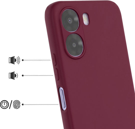 Avizar Калъф Oppo A6x Мек На Допир Силиконов Бърз Калъф Серия Бордо