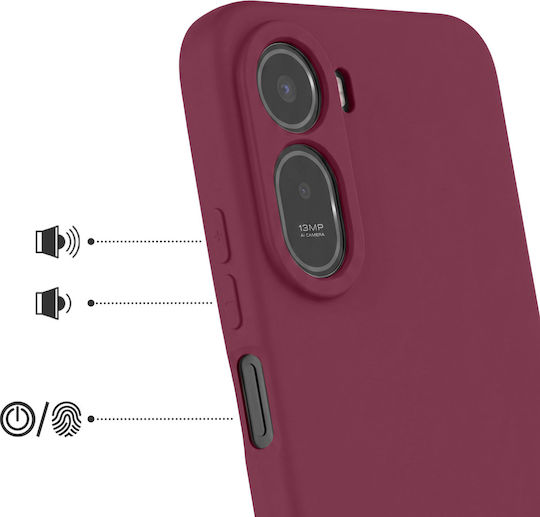 Avizar Case Redmi A7 Pro Soft-touch Silicone Fast Cover Series Bordeaux