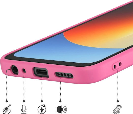 Avizar Case Redmi A7 Pro Soft-touch Silicone Fast Cover Series Fuchsia