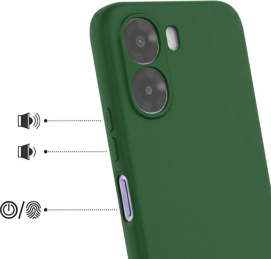 Avizar Case Oppo A6x Soft-touch Silicone Fast Cover Series Dark Green