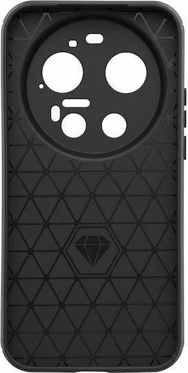 Avizar Case Xiaomi 17 Ultra In Silicone Carbon Effect Brushed Texture Black