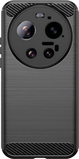 Avizar Case Xiaomi 17 Ultra In Silicone Carbon Effect Brushed Texture Black