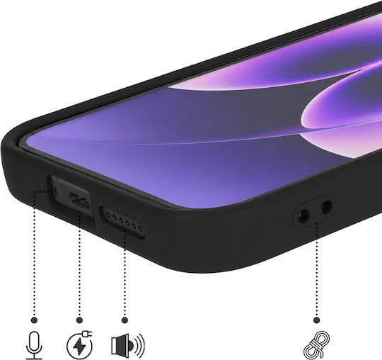 Avizar Handyhülle Xiaomi 17 Soft-touch Silikon Schnelle Abdeckung Serie Schwarz