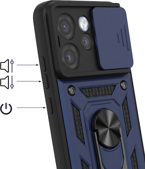 Avizar Case Oppo Reno 15 Pro Ring Stand Sliding Camera Cover Night Blue