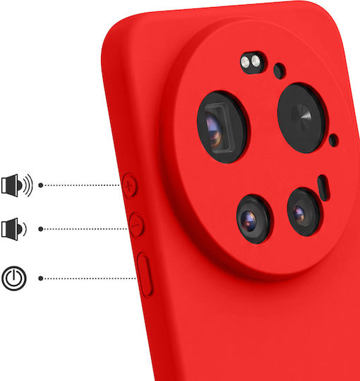 Avizar Husa Xiaomi 17 Ultra Soft-touch Silicon Tip Fast Cover Seria Roșie