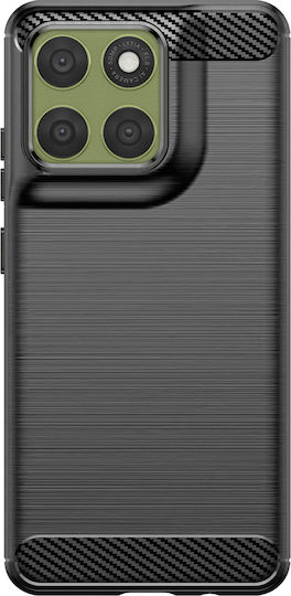 Avizar Калъф Moto G67 От Силикон С Въглероден Ефект Матирана Текстура Черен