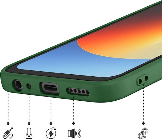 Avizar Case Redmi A7 Pro Soft-touch Silicone Fast Cover Series Dark Green
