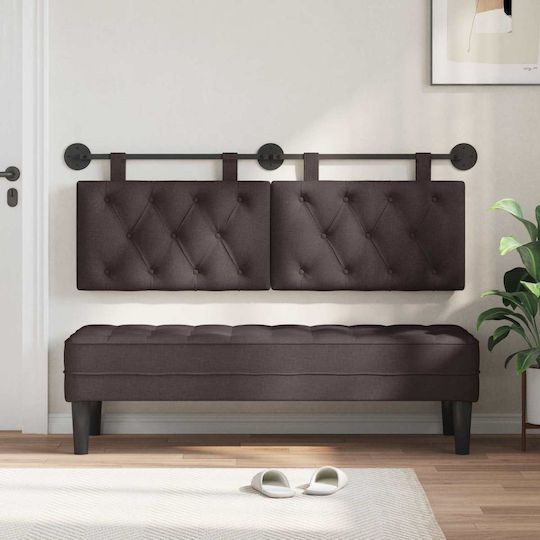 vidaXL Fabric Bed Headboard Cushion Brown 150x55cm
