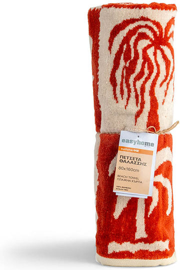 Easy Home Strandtuch Baumwolle Orange 160x80cm