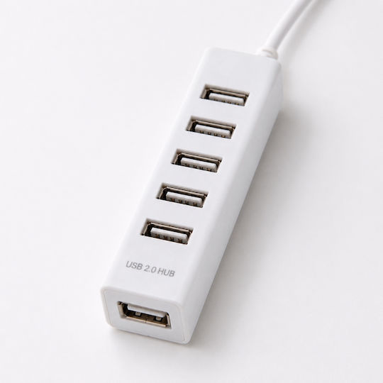 Hub 7 Θυρών USB 2.0 με σύνδεση USB-A Λευκό