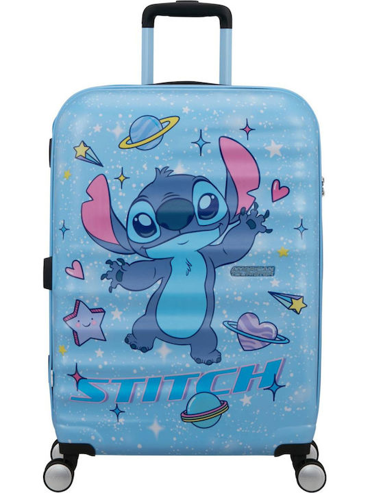 American Tourister Wavebreaker Disney Kids Medium Hard Suitcase Stitch Universe