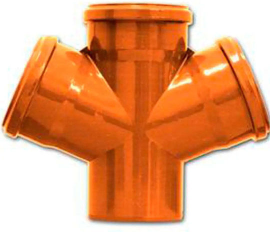 Pvc Double Elbow F110x110x110/67o Aquasto