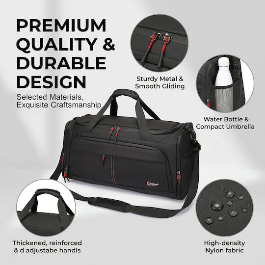 Cardinal Sak Voyage 49l Black Fabric L60xW28xH29cm