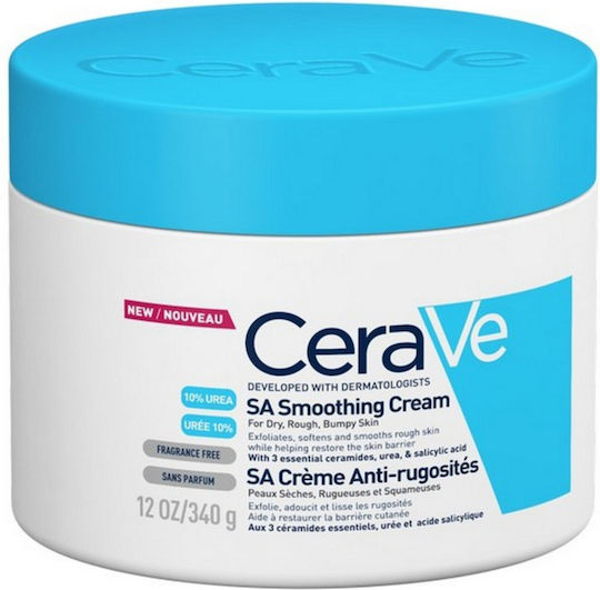 CeraVe SA Smoothing Cream Κρέμα Σώματος Ανάπλασης με Ουρία για Ξηρές/Πολύ Ξηρές Επιδερμίδες 340gr