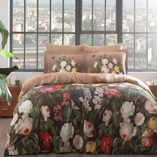 Tac Duvet Cover Set 200x220cm Double With 4 Pillowcases & 1 Bed Sheet Digital Ponia