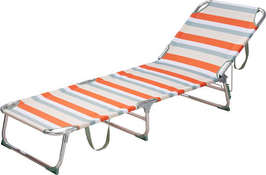 Camping Strandliege Rot Klappbar Aluminium 187x57x29cm