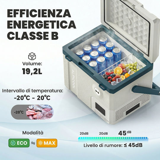 Outsunny Frigider Portabil 19l 100-240V Alb
