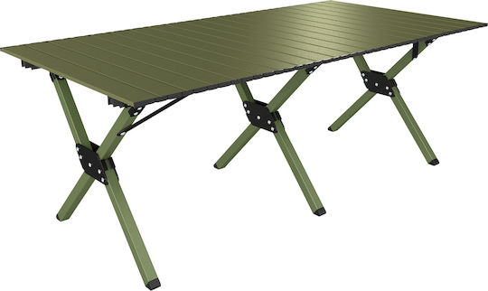 Outsunny Τραπέζι Μεταλλικό για Camping Πτυσσόμενο 116x59x43cm Πράσινο