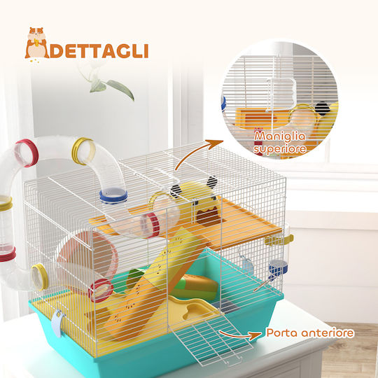Pawhut Rodent Cage 45x28x37cm