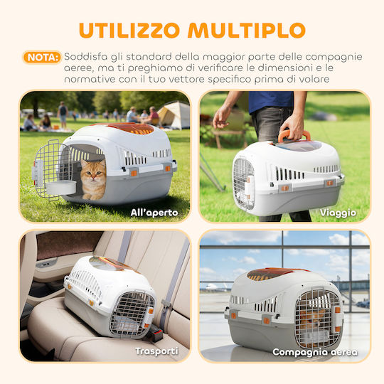 Pawhut Plastic Food and Water Bowl for Dog and Cat 3 Spots 49x32x31cm