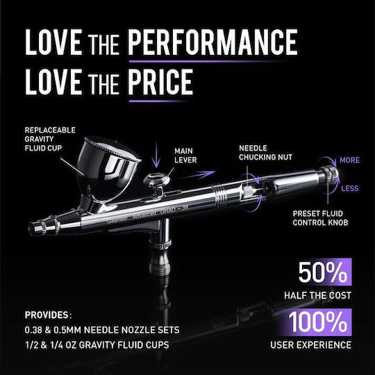 Gaahleri Advanced Series Ghad-39 0.35mm-0.5mm Αερογράφος Ghad-39 0.35mm-0.5mm