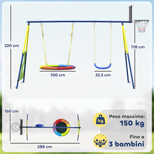 Aiyaplay Nest Hanging Swing Multicolour