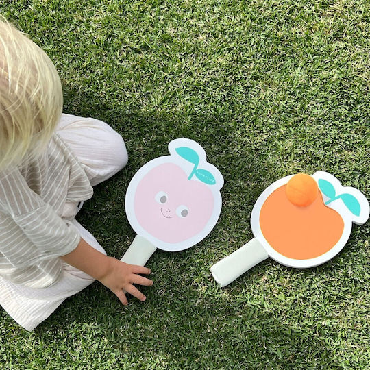 Kids Velcro Beach Rackets Poppy Peach Sunnylife