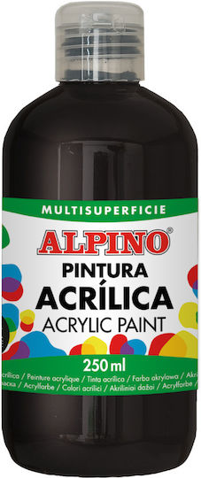 Alpino Acrylic Paint 250ml Alpino Black