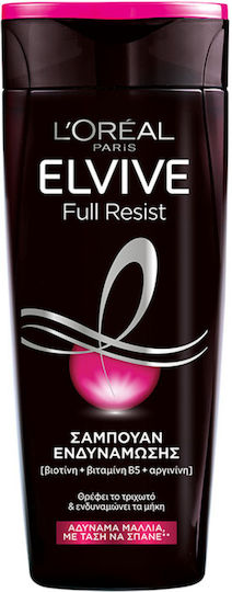 L'Oreal Paris Elvive Full Resist Hair Care Set for Reconstruction & Nourishment for Fine Hair with Shampoo, Conditioner and Heat Protection 3pcs