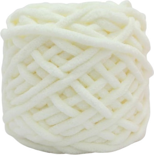 Knitting Yarn Hands Caij Chenille 12×95 G Milky