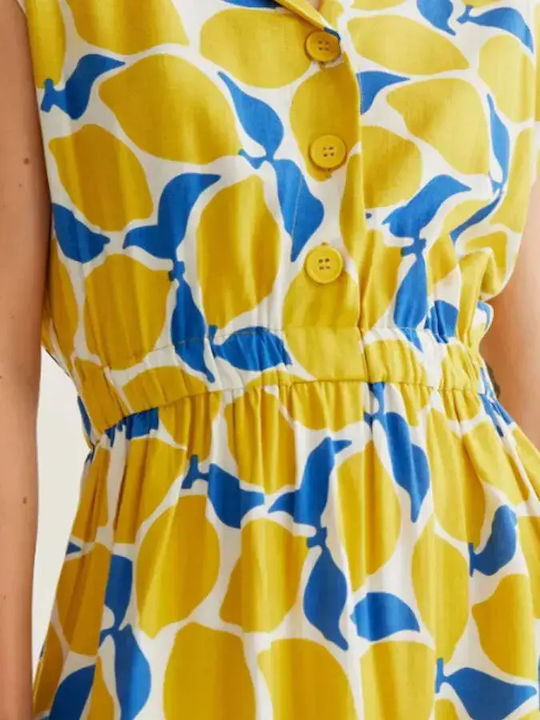 Summer Midi Shirt Dress Limoncello