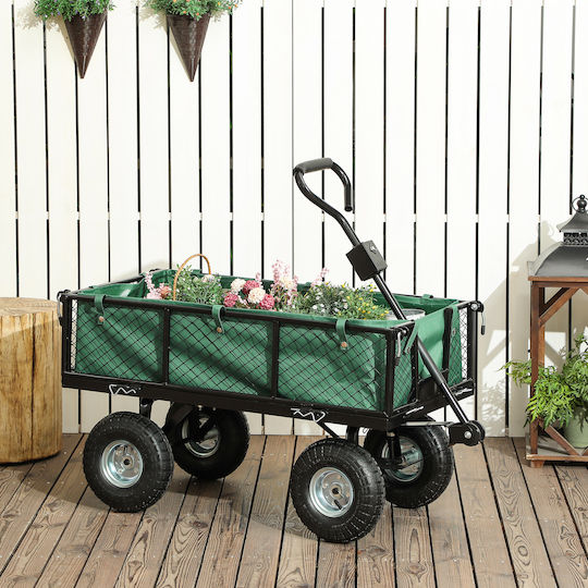 Gartenkarren Metallisch 114l 105x51x54cm