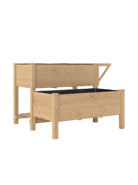 Outsunny Ghiveci de Flori din Lemn Maro 119.5x102x76.5cm