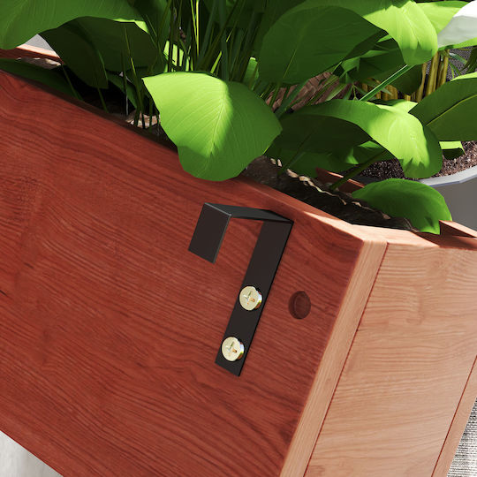 Outsunny Wooden Brown Planter Box 60x16x80cm