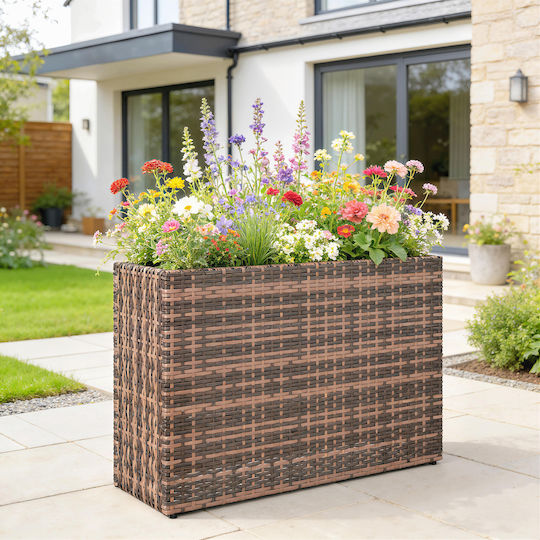 Outsunny Kunststoff Blumenkasten Braun Outsunny Kunststoff Blumenkasten Braun