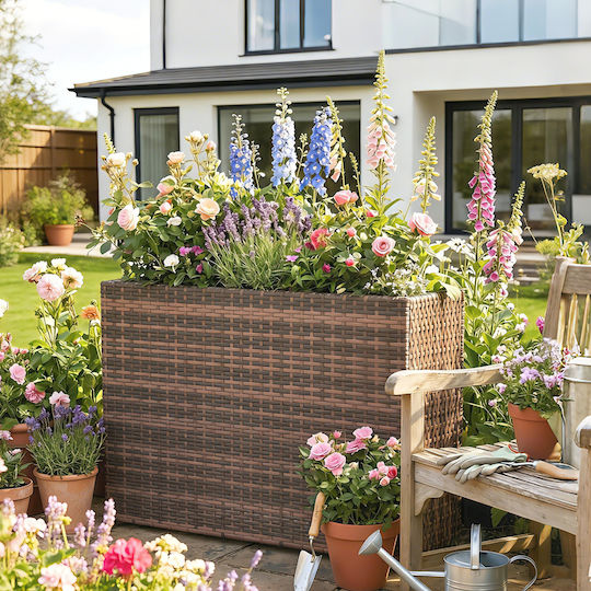 Outsunny Plastic Brown Planter Box