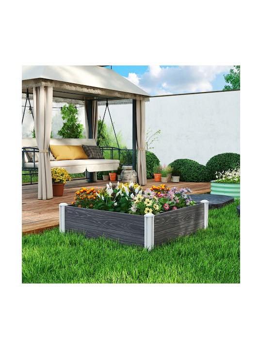 Outsunny Ζαρντινιέρα Σκούρο Γκρι 102x102x33εκ.