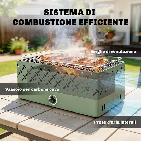 Outsunny Portable Charcoal Grill 29x29cm