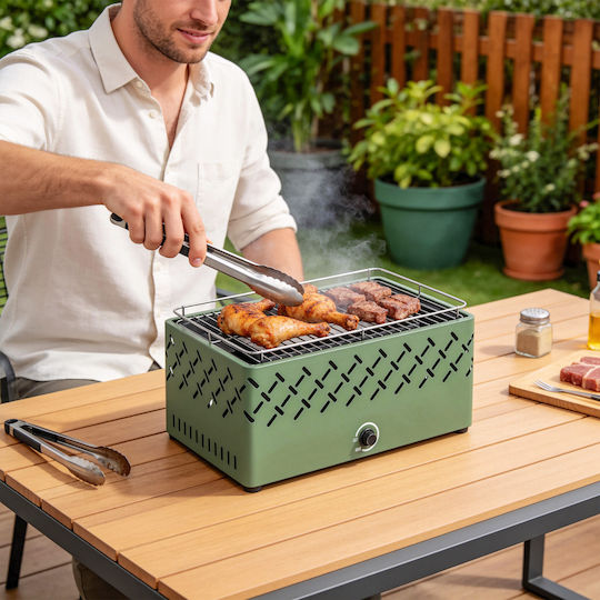 Outsunny Portable Charcoal Grill 29x29cm