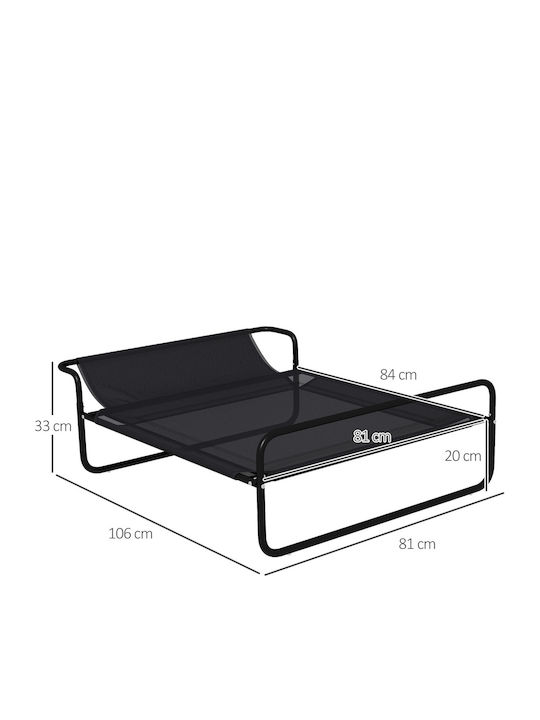 Pawhut Elevated Dog Bed Black 106x81cm