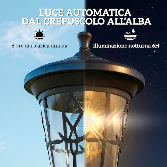Outsunny Solar Road Light 3W 50lm Warm White with Photocell IP44