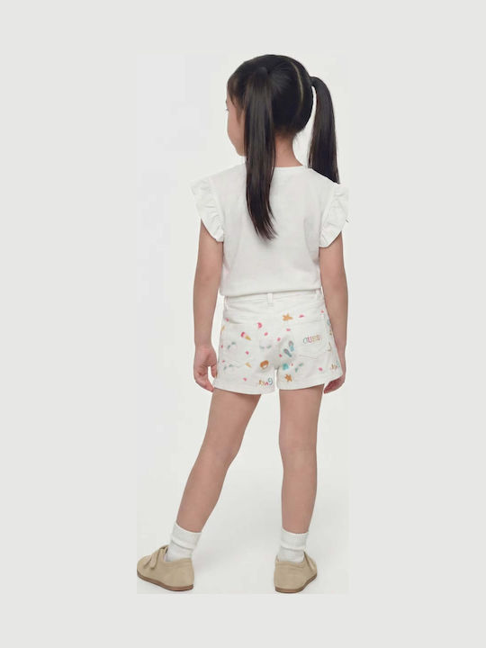 Kids Denim Shorts White Shorts