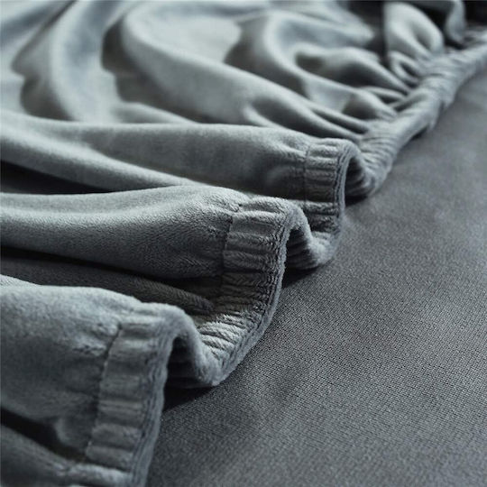 Elastische Abdeckung Für Ecksofa Grau