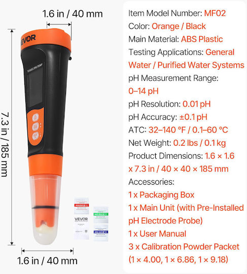 Vevor PH Meter PHJSYSXZKPHBSXSGA001V9