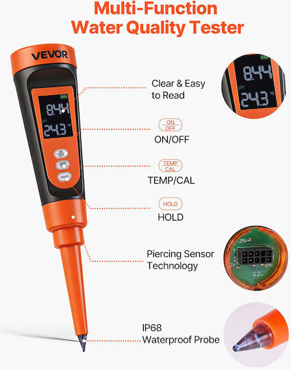 Vevor Digital PH Meter PHJSYSXZKSPP4KY68001V9
