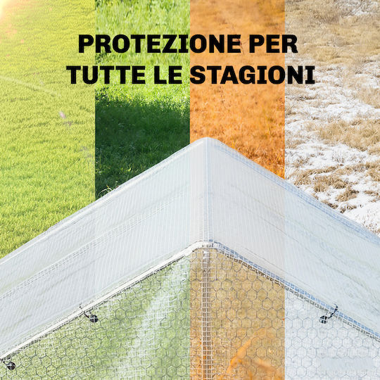 Outsunny Αδιάβροχος Μουσαμάς 140gr/m² 6x4μ. Ελαφρού Τύπου Λευκός