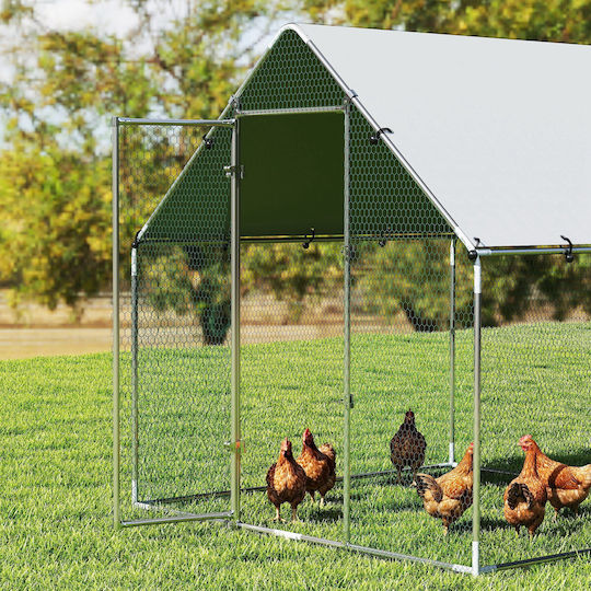 Pawhut Wooden Poultry Coop L2 x W2 x H2m